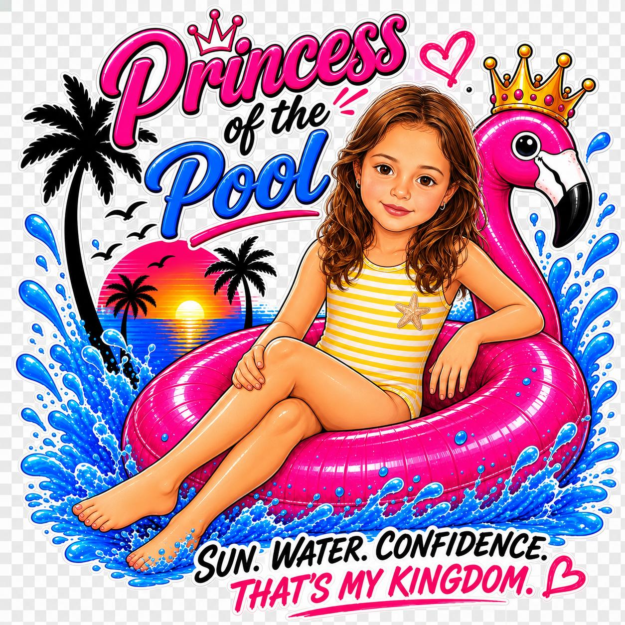 Princess of the Pool — Girl baskı tasarımı